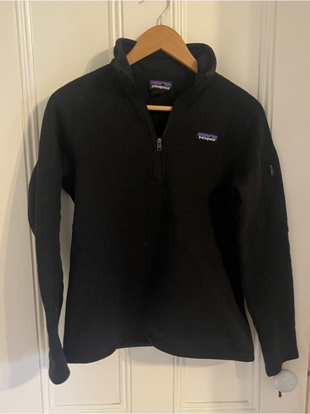 Patagonia Better Sweater Black Quarter-Zip Fleece Pullover M
